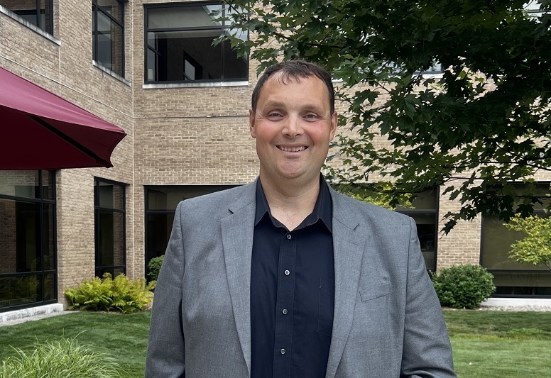 Josh posing outside the Chelsea rehab facility.